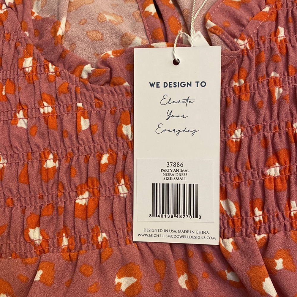 New lightweight pink animal print dress - Picture 6 of 6